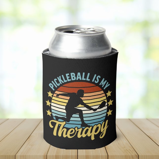 Porta-lata Pickleball is my Therapy funny Pickleball (Criador carregado)