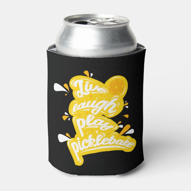 Porta-lata Pickleball - Live Laugh Play Pickleball (Can Front)