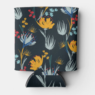 Porta-lata Pincel Floral Contrastada: Preto Sem Vista