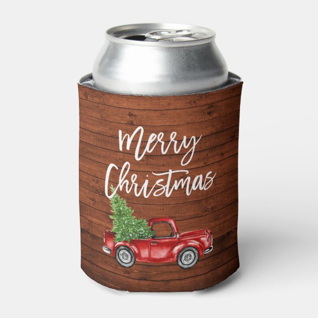 Porta-lata Pincel Rosto Vermelho Caminhão Russo Natal (Can Front)