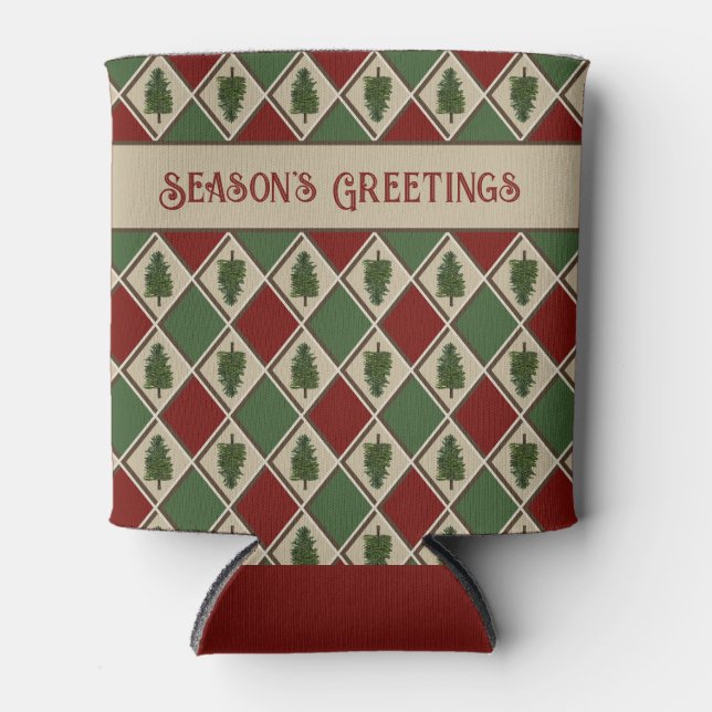 Porta-lata Pine Tree e Harlequin Can Cooler (Frente)