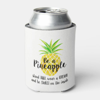 Porta-lata Pineapple Watercolor Stand Tall Veste uma Coroa