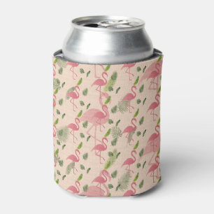 Porta-lata Pink Flamingo Pattern