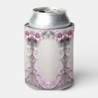 Porta-lata Pink Floral Can Cooler