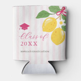Porta-lata Pink Freshly Lemon Citrus Graduation Party