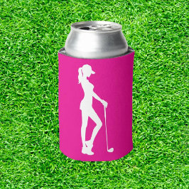 Porta-lata Pink Golfing Lady Surpresa