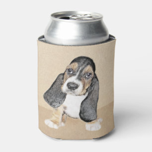 Porta-lata Pintura De Cachorro De Basset - Arte De Cão Origi