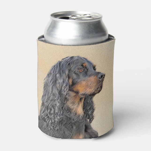 Porta-lata Pintura de Gordon Setter - Arte de Cachorro Origin (Can Front)