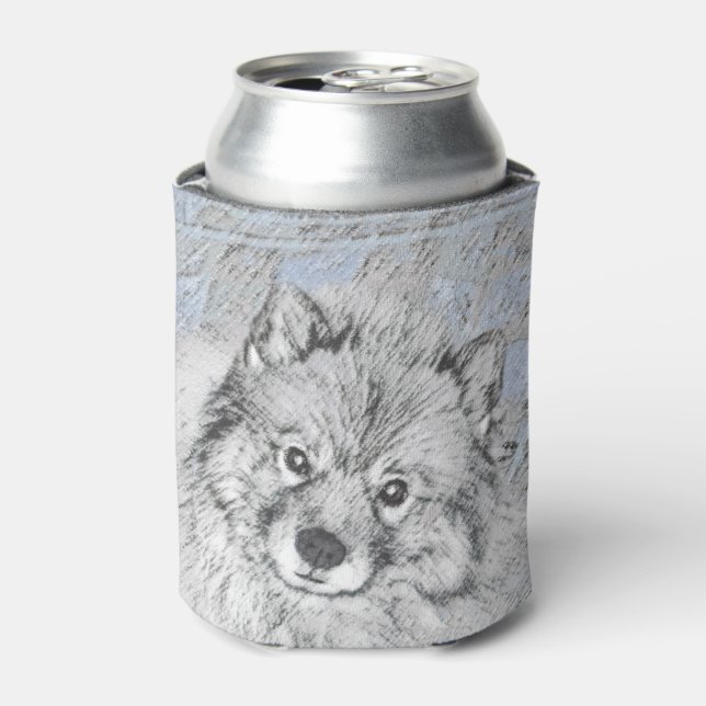 Porta-lata Pintura de Keeshond Beth - Arte de Cachorro Origin (Can Front)