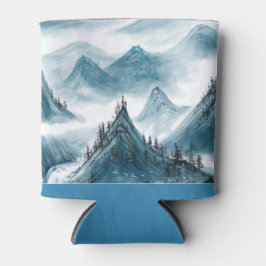 Porta-lata Pintura de Paisagem de Paisagem Branca Clássica Az