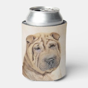 Porta-lata Pintura de Shar Pei - Arte de Cão Original Bonita