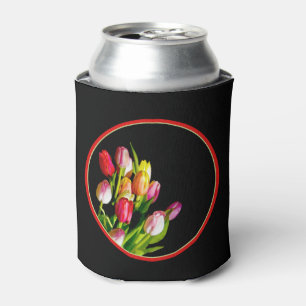 Porta-lata Pintura em Tulip - Arte Flor Original