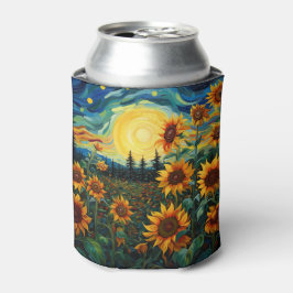 Porta-lata Pintura Girassóis de Van Gogh