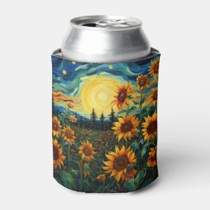 Porta-lata Pintura Girassóis de Van Gogh