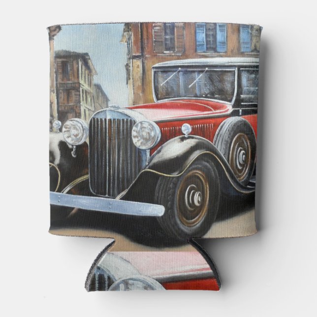 Porta-lata Pintura na Cidade Antiga do Carro Retroativo (Frente)
