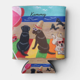 Porta-lata Pintura personalizada de Labradors da brisa do