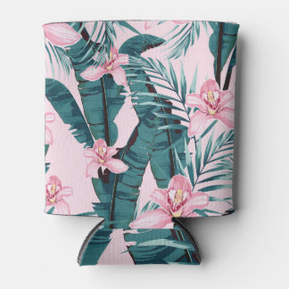 Porta-lata Pintura tropical, palma, folha de bananeira