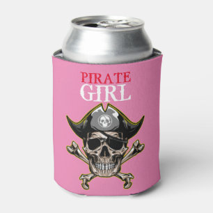 PORTA-LATA PIRATE SKULL PINK GIRL PODE RESFRIAR
