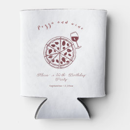 Porta-lata Pizza Elegante e aniversário de vinho