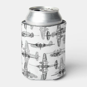 Porta-lata Placa de avião Blueprint 1 pode resfriar