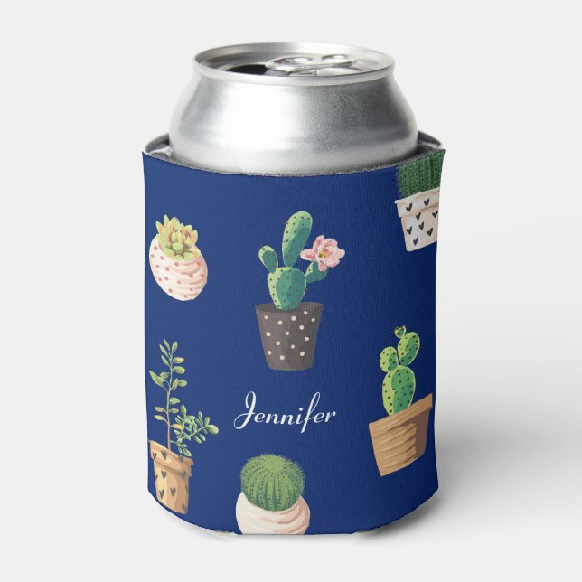 Porta-lata Planta De Suculência Cactus Personalizada Pode Res (Can Front)