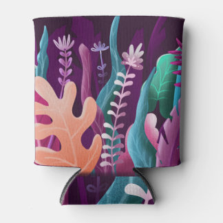 Porta-lata Plantas desenhadas à mão, folhas, ilustração Procr