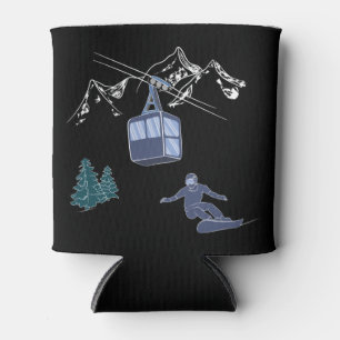 Porta-lata Pó para o estância de esqui do Pessoas Snowboard
