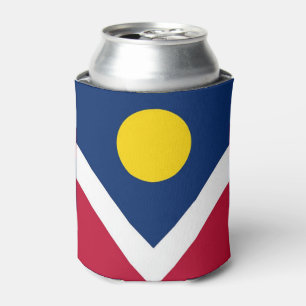 Porta-lata Pode o refrigerador com a bandeira da cidade de