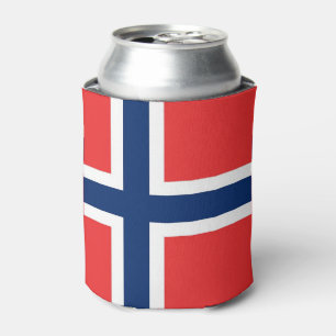 Porta-lata Pode o refrigerador com a bandeira de Noruega