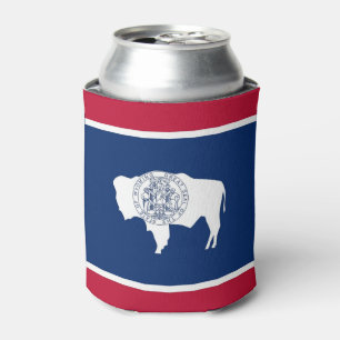 Porta-lata Pode o refrigerador com a bandeira do estado de