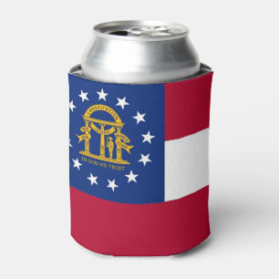 Porta-lata Pode o refrigerador com a bandeira do estado de