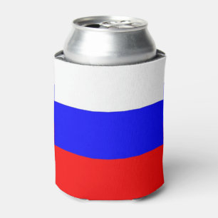 Porta-lata Pode resfriar com a bandeira da Rússia