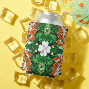 Porta-lata Pode resfriar com design de cores da Irlanda