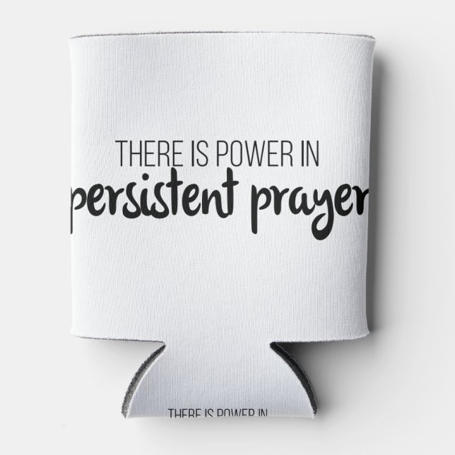 Porta-lata Poder na Oração Persistente Gospel Gráficos Jesus (Frente)