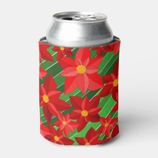 Porta-lata Poinsettias (Can Front)