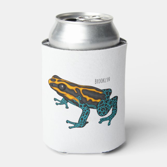 Porta-lata Poison dart frog cartoon illustration (Can Front)