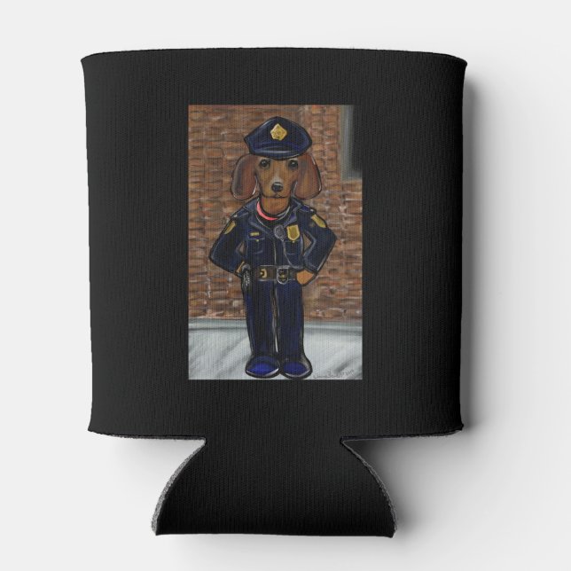 Porta-lata Polícia Doxie (Traseira)