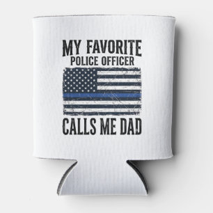Porta-lata Policial Pai Thin Blue Line Vintage Vetor D