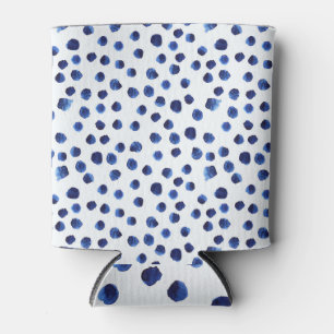 Porta-lata Polka Azul: Ponto de Aquarela Sem Vista.