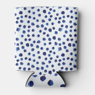 Porta-lata Polka Azul: Ponto de Aquarela Sem Vista.