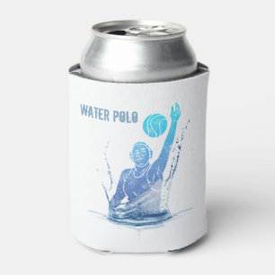 Porta-lata Polo Aquático Atleta de Esportes Vintage Com Bola