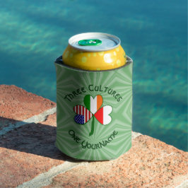 Porta-lata Polonês Irlandês Irlandês Shamrock Flag Personaliz