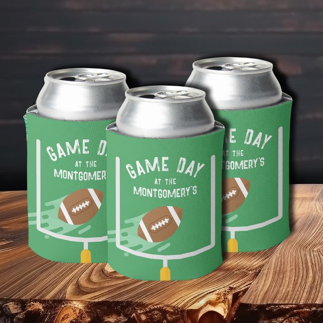 Porta-lata Ponto de futebol após Uprights (Football point after uprights personalized beverage can coolers)