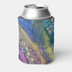 Porta-lata Pontos coloridos Tinta alcoólica Abstrato líquid