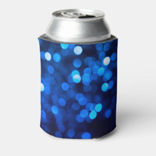 Porta-lata pontos de luz azul Abstrato