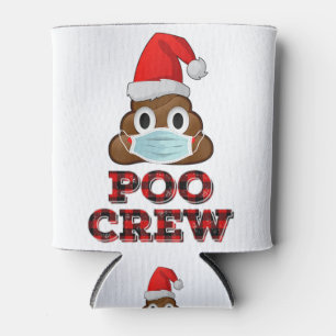Porta-lata Poo de Natal Camisa de Camisa de Rosto de Máscara