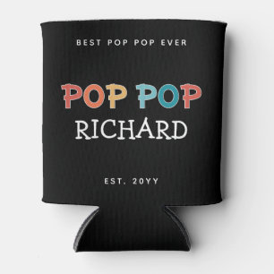 Porta-lata Pop de Pop personalizado Retro Avô para ser presen