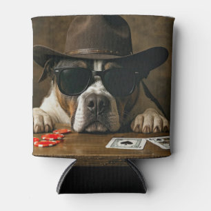 Porta-lata Pôquer Black Jack Western Pitbull Fofo