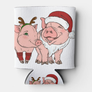 Porta-lata porco de natal feio