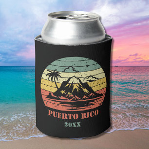 Porta-lata Porto Rico retrô personalizado
